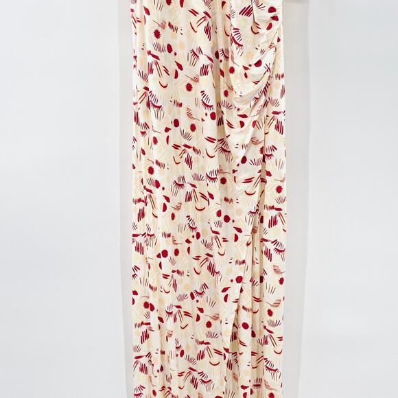 NEW Free People Daria Ivory Printed Sleeveless Halter Slit Maxi Dress T-Back LG - Picture 10 of 11